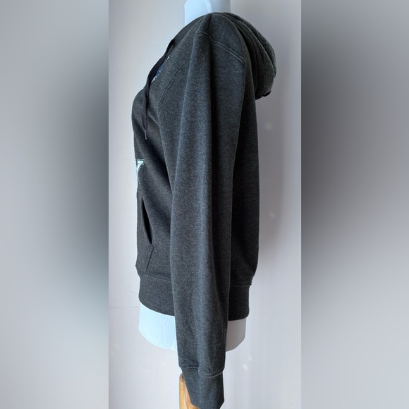 Patriotic Mickey Mouse Front Zip Hoodie Sweatshirt Fleece in Grey Size S - Picture 3 of 12